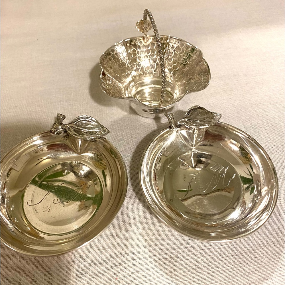925 silver trinket dishes.